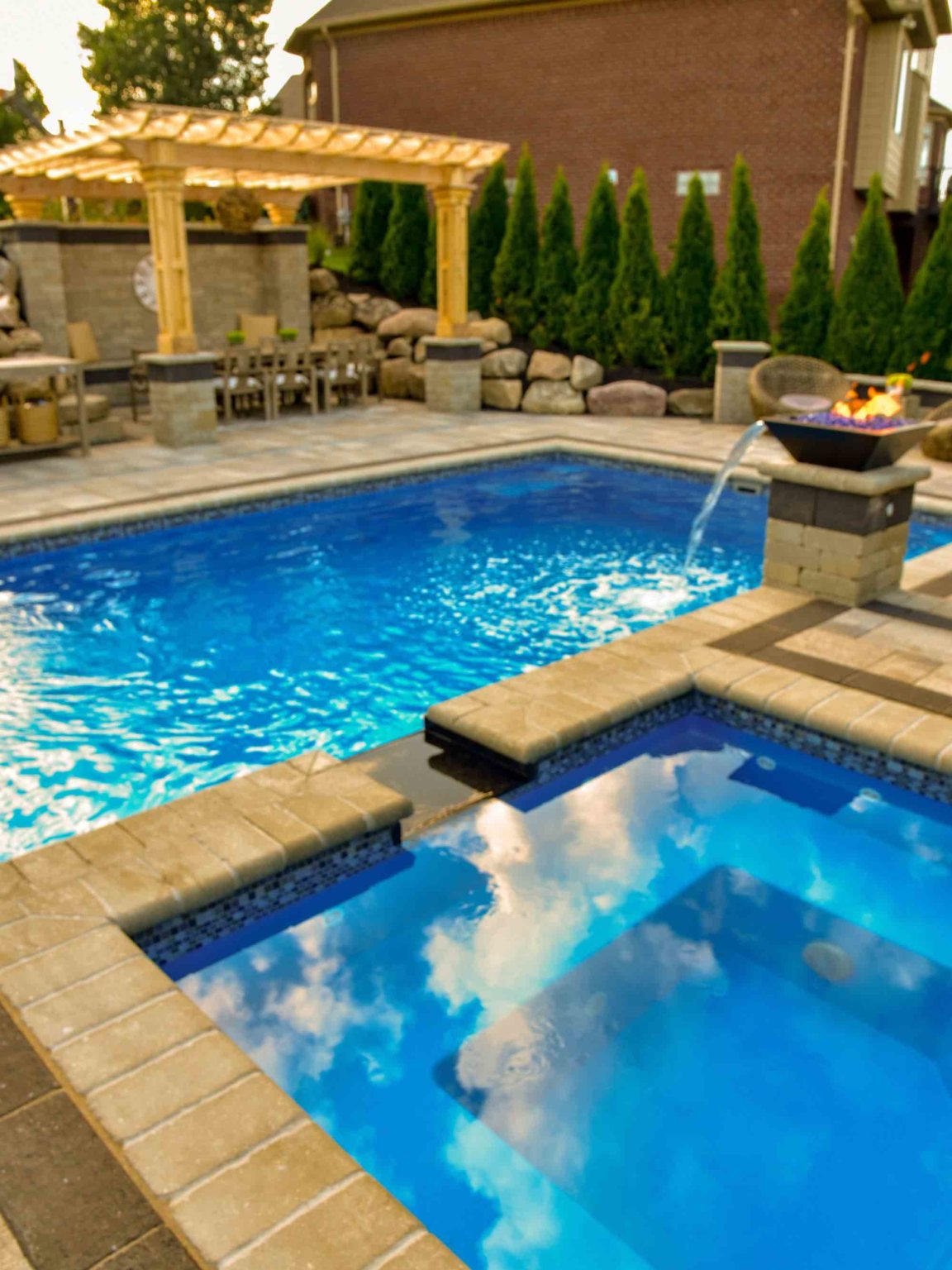 fiberglass pool and spa design