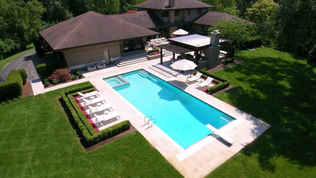 rectangle pools, pool designs, backyard design, michigan pools