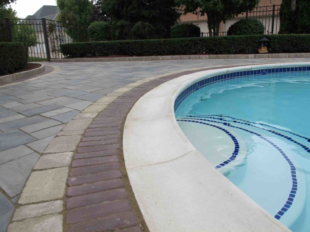 pool designs with paving