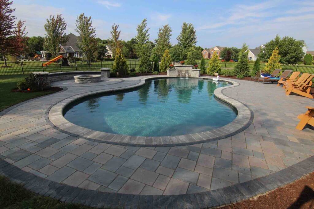 in-ground pools, patio paving, and landscaping