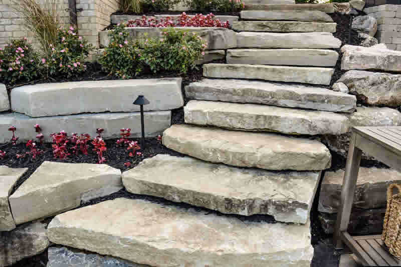 Washington Township Natural Stone Steps Walkway
