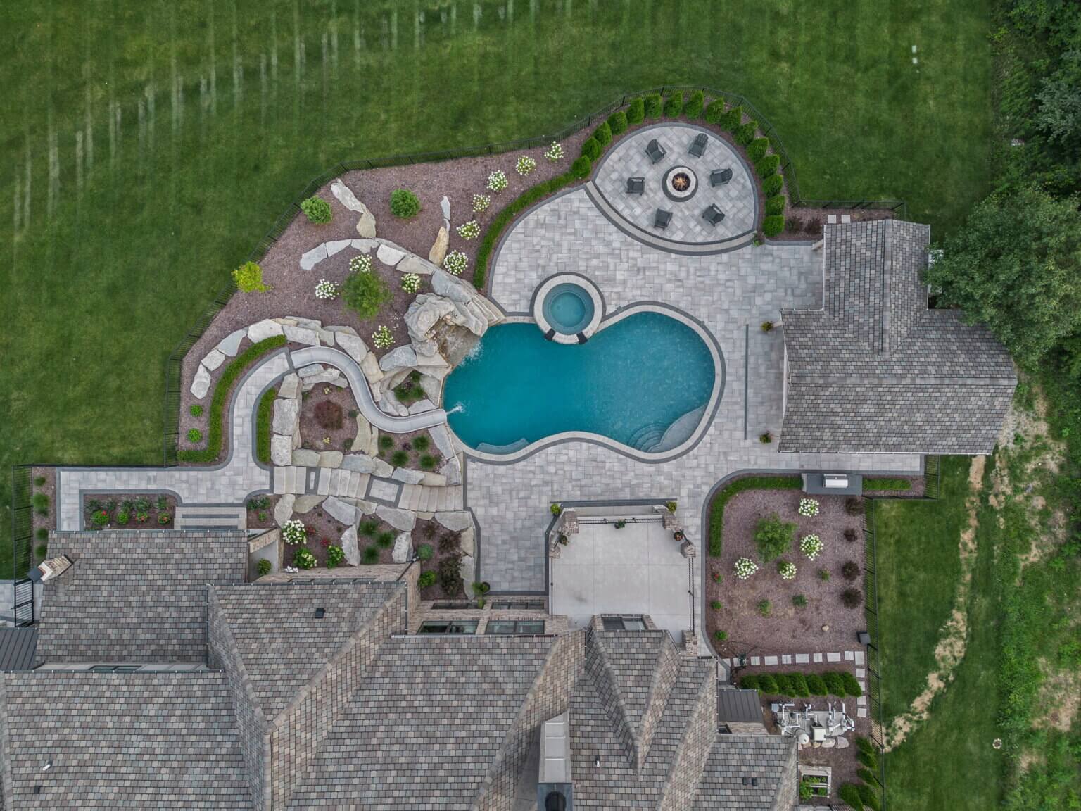A King's Cove- Antonelli Landscape Pool & Spa Michigan pool builders pool architects residential landscaping landscape design